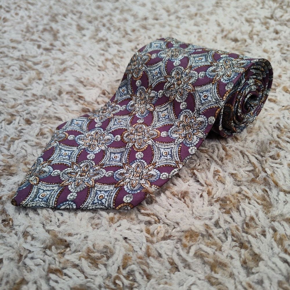 Christian Dior Monsieur Geometric Silk Made In USA Neck‎ Tie